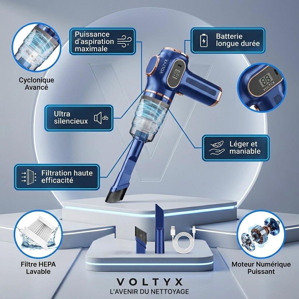 VOLTYX — Aspirateur Sans Fil Haute Performance